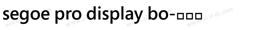 segoe pro display bo字体转换